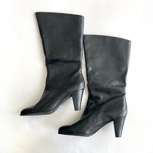 Black M. PATRICK Leather Boots Size 10M